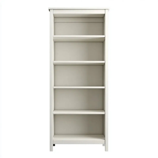 Regał, Książka biała prostokątna, wysoka półka w MDF 60 x 30 x 180 cm z 5 poziomami